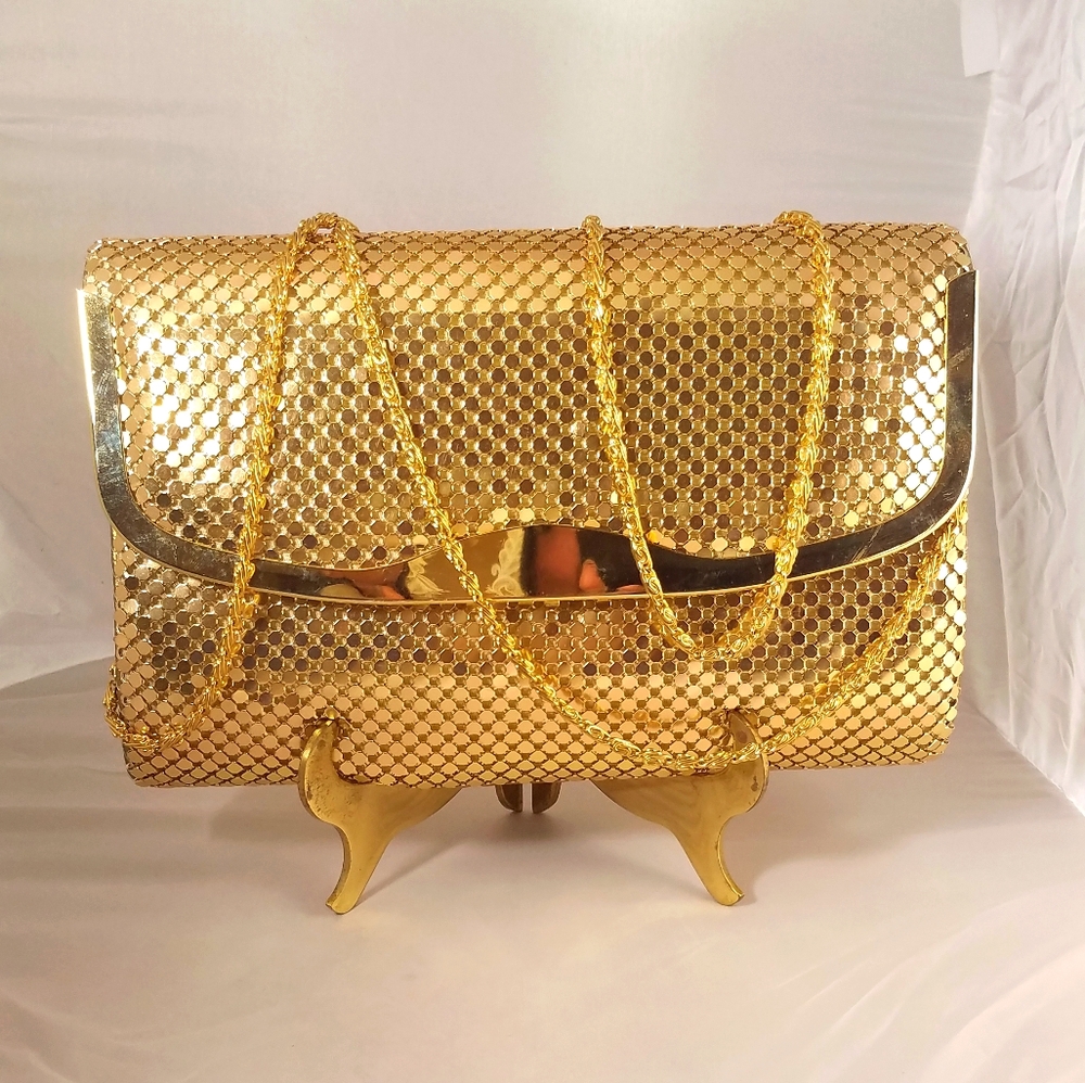 Vintage Gold Chain Mail Crossbody pure